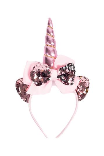 Eenhoorn Strik Haarband Roze Pailletten Unicorn Diadeem Oort beschikbaar voor biedingen