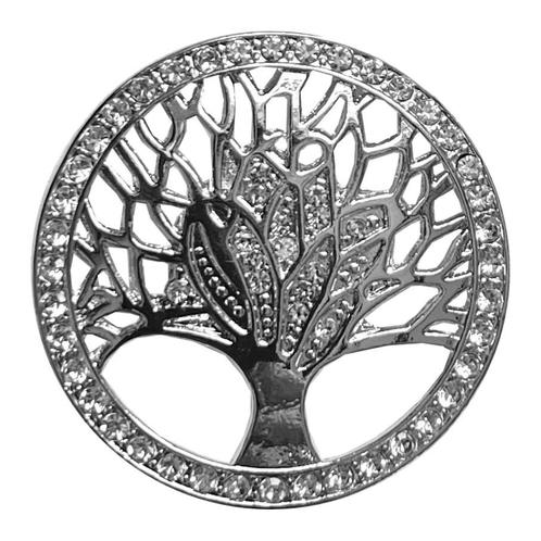 Fako Bijoux® - Magneet Broche XL - Levensboom Kristal - Tree, Handtassen en Accessoires, Broches, Verzenden