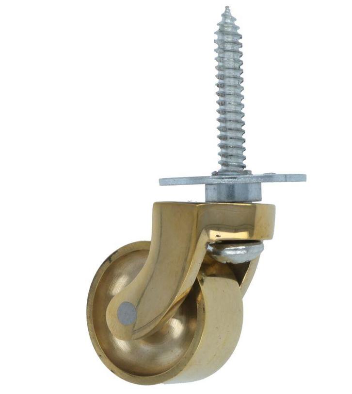 Messing wiel met schroef groot, Doe-het-zelf en Bouw, Zwenkwielen, Nieuw