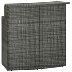 vidaXL Tuinbartafel 120x55x110 cm poly rattan grijs, Verzenden, Nieuw