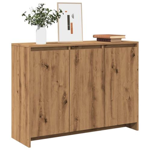 vidaXL Dressoir 102x33x75 cm bewerkt hout artisanaal, Huis en Inrichting, Kasten | Dressoirs, Nieuw, Verzenden