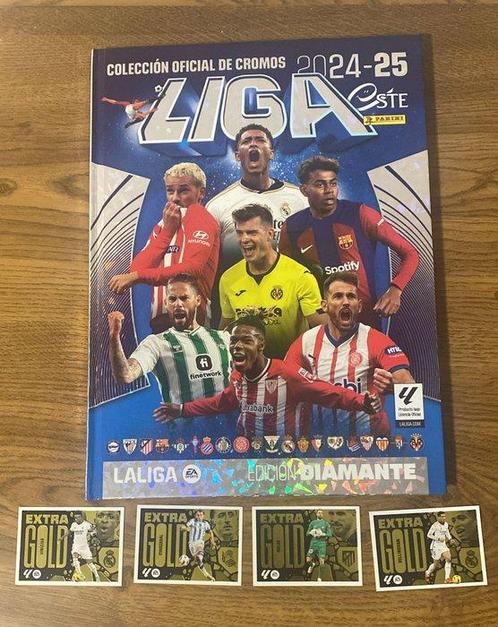 Panini - Liga 2024/25 - 4 Gold stickers + LIMITED (452/500), Verzamelen, Overige Verzamelen