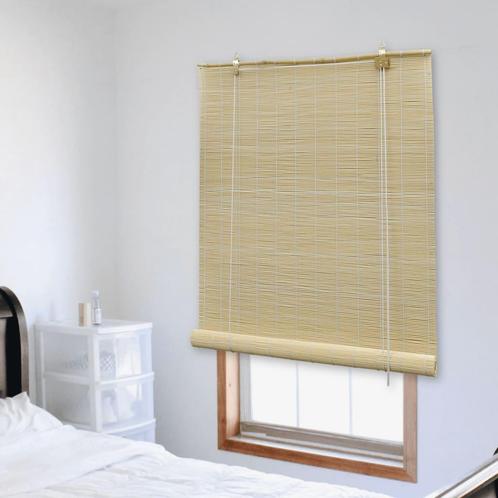 vidaXL Rolgordijn 100x220 cm bamboe naturel, Huis en Inrichting, Stoffering | Gordijnen en Lamellen, Nieuw, Verzenden
