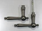 Set deurklinken ijzer blank., Nieuw, Overige materialen, Klink of Kruk