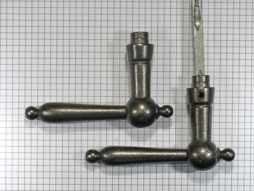 Set deurklinken ijzer blank., Doe-het-zelf en Bouw, Hang- en Sluitwerk, Klink of Kruk, Nieuw, Overige materialen