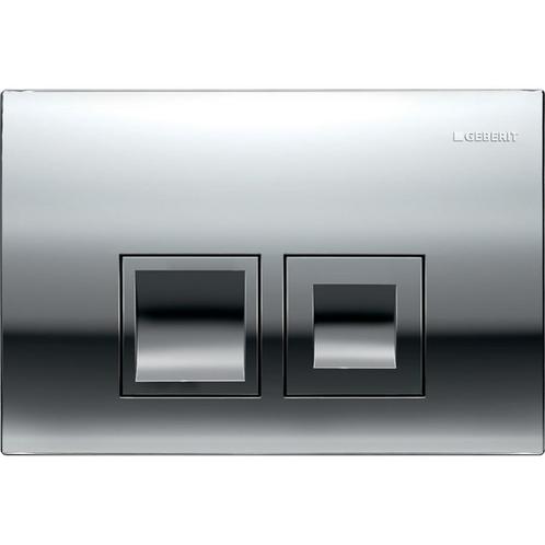 Drukplaat Geberit Delta 25 Square DualFlush Frontbediening, Doe-het-zelf en Bouw, Sanitair, Overige typen, Nieuw, Chroom, Ophalen of Verzenden