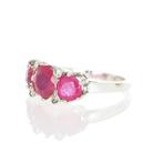 Zonder Minimumprijs - Ring - 18 karaat Witgoud Robijn -, Handtassen en Accessoires, Ringen, Nieuw