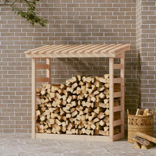 vidaXL Haardhoutrek 108x64,5x110 cm massief grenenhout, Tuin en Terras, Brandhout, Verzenden