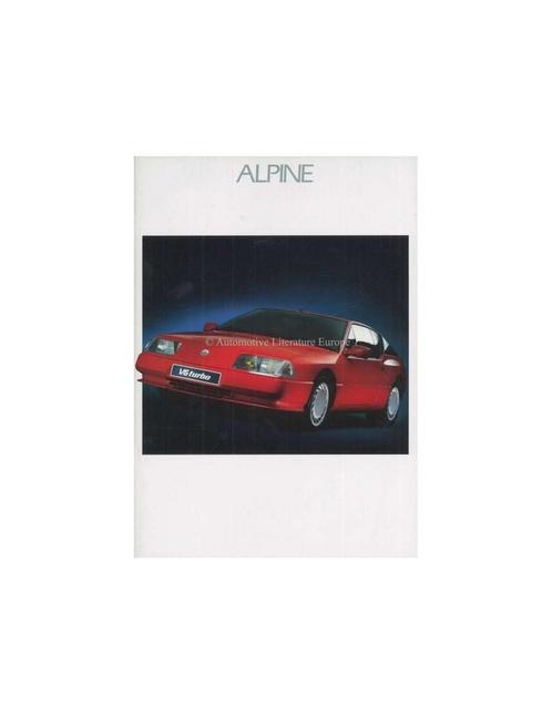 1989 ALPINE V6 TURBO BROCHURE DUITS, Livres, Autos | Brochures & Magazines, Enlèvement ou Envoi