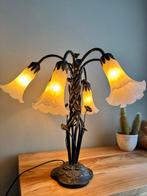 Tafellamp - Glas, Legering - Gewolked glas Aronskelk bloem