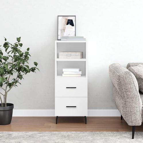 vidaXL Dressoir 34,5x34x90 cm bewerkt hout wit, Huis en Inrichting, Kasten | Dressoirs, Nieuw, Verzenden