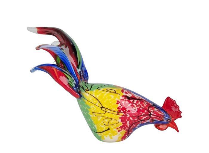 Beeldje - Kleurrijke haan - Glas, Antiquités & Art, Art | Objets design
