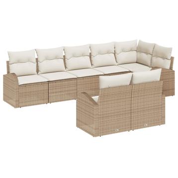 vidaXL 8-delige sofa set voor in de tuin met kussens in, Verzenden