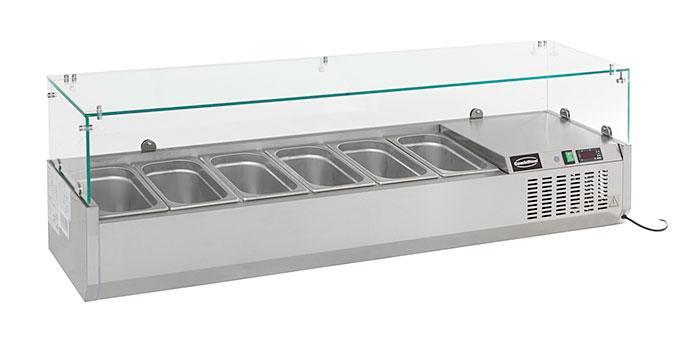 Gekoelde Opzetvitrine 1/3 GN x 6, Zakelijke goederen, Horeca | Keukenapparatuur, Koelen en Vriezen, Verzenden
