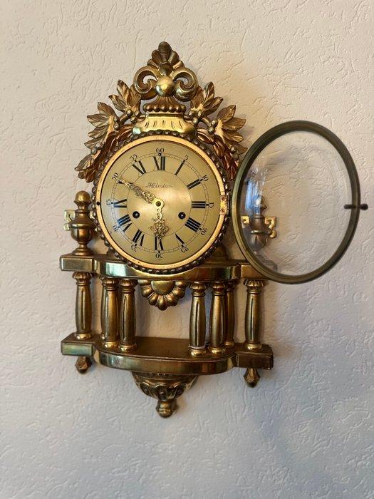 Cartel klok - Hout, Messing - 1950-1960, Antiek en Kunst, Antiek | Klokken