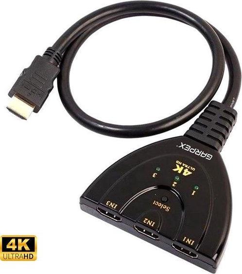 Tweedekans | Garpex® HDMI Switch - HDMI Splitter - HDMI, Audio, Tv en Foto, Audiokabels en Televisiekabels, Ophalen of Verzenden