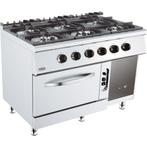 Base 700 Gasfornuis | 6 Branders 6x 6.5kW | Met Gasoven 6kW, Verzenden, Nieuw in verpakking