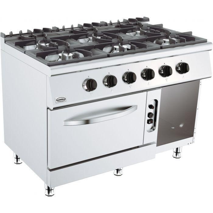 Base 700 Gasfornuis | 6 Branders 6x 6.5kW | Met Gasoven 6kW, Zakelijke goederen, Horeca | Keukenapparatuur, Nieuw in verpakking
