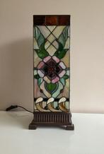 Tafellamp - Montana - Glas-in-lood, Geborsteld brons, glas