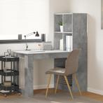 vidaXL Bureau met plank Beton Grijs 122 x 67 x 145 cm, Verzenden, Nieuw