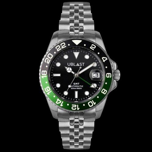 Ublast - Automatic Diver GMT - 20 ATM - UBDGMJ40BGN - Homme, Handtassen en Accessoires, Horloges | Heren