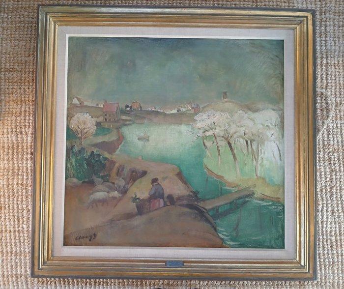 Albert Claeys (1889-1967) - Lente langs de Leie -, Antiek en Kunst, Kunst | Schilderijen | Klassiek