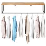 vidaXL Kapstok met schap 100x35x22 cm massief acaciahout, Verzenden, Nieuw