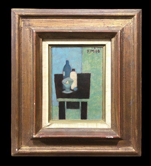 Frank Milo (1921-1991) - La Table du Buveur, I, Antiek en Kunst, Kunst | Schilderijen | Klassiek