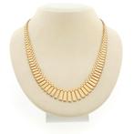 18 Krt. Gouden Cleopatra collier | 43 cm (schakelketting), Handtassen en Accessoires, Kettingen, Ophalen of Verzenden, Gebruikt