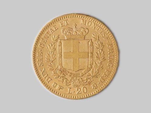 Italië, Savoye Vittorio Emanuele II. 20 Lire 1852 Torino, Postzegels en Munten, Munten | Europa | Niet-Euromunten