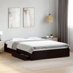 vidaXL Bedframe met lades bewerkt hout zwart 160x200 cm, Huis en Inrichting, Slaapkamer | Bedden, Verzenden, Nieuw