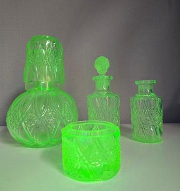 Art Deco Toiletset (5) - Verrerie de scailmont - Kristal -, Antiek en Kunst
