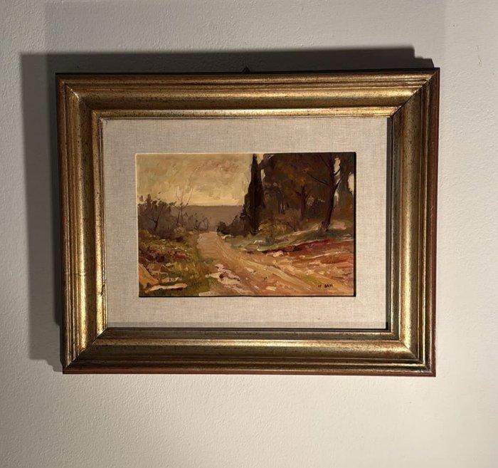 Giancarlo Sani (1932) - Sentiero, Antiquités & Art, Art | Peinture | Classique