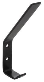 Intersteel kapstokhaak gebogen 140x80mm zwart, Nieuw