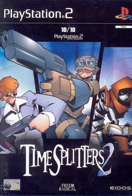 TimeSplitters 2 (PS2 Games) (Playstation 2), Games en Spelcomputers, Games | Sony PlayStation 2, Zo goed als nieuw, Ophalen of Verzenden