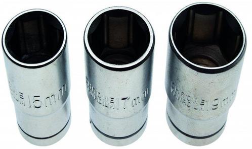 Dopsleutelset 12,5 mm (1/2) 15 / 17 / 19 mm 3-dlg, Auto diversen, Auto-accessoires, Verzenden