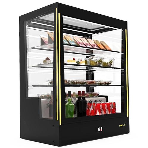 Koelvitrine | PAK | Zwart | +2°C/+6°C | Geforceerd | 4, Zakelijke goederen, Horeca | Keukenapparatuur, Nieuw in verpakking, Verzenden