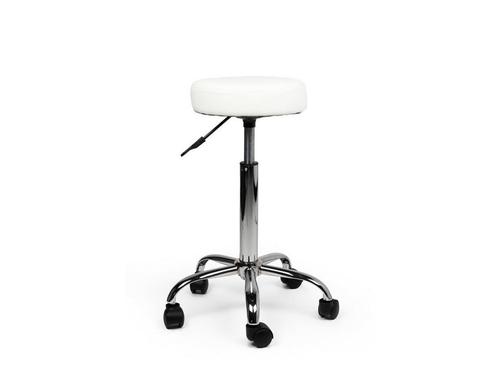 Tabouret Wit - Standaard Zithoogte, Huis en Inrichting, Krukjes, Nieuw, In hoogte verstelbaar
