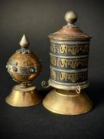 Gebedsmolen of gebedswiel (2) - Brons, Glas, Papier -
