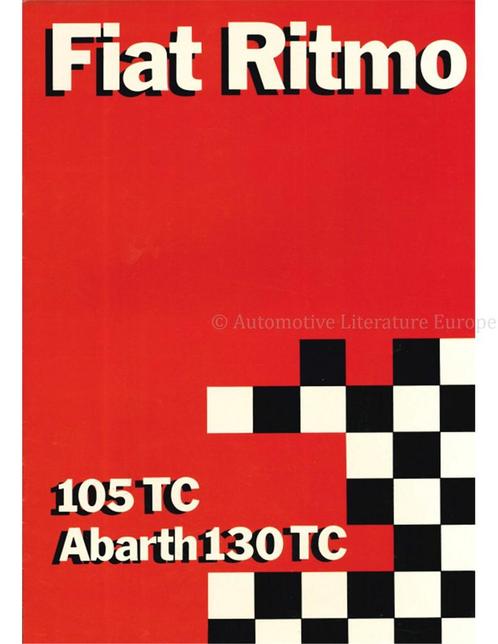 1983 FIAT RITMO 105 TC / ABARTH 130 TC BROCHURE DUITS, Livres, Autos | Brochures & Magazines, Enlèvement ou Envoi