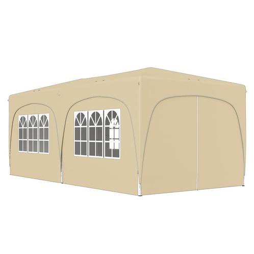 Tuinpaviljoen - Stabiel - Opvouwbaar - Zandkleurig, Tuin en Terras, Overige Tuin en Terras, Nieuw, Ophalen of Verzenden