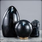 Kracht van diepte – Zwart toermalijnset met bol, freiform en