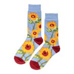 Sokken - Zonnebloemen Print - Blauw Geel Groen Rood - Katoen, Kleding | Dames, Nieuw