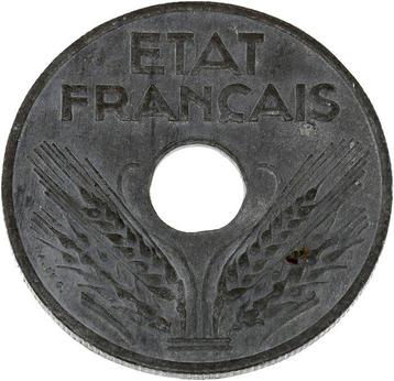 France. 20 Centimes 1944 Etat Français (Sans Prix de
