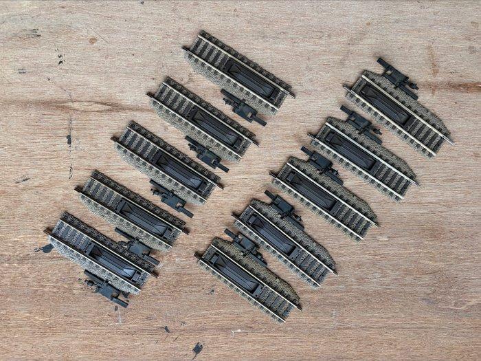 Fleischmann H0 - 6114/6120/6122/6138 - Modeltreinsporen (67), Hobby & Loisirs créatifs, Trains miniatures | HO