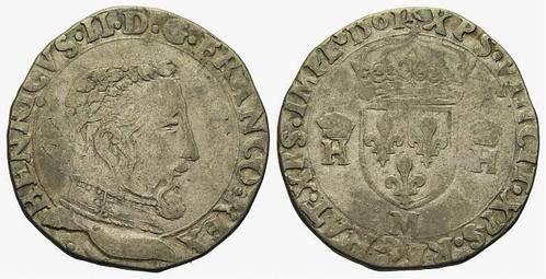 Teston 1561 M Frankreich: Karl Ix, 1560-1574, Timbres & Monnaies, Monnaies | Europe | Monnaies non-euro, Envoi