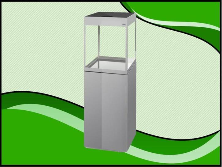 Aquael Glossy 50 cube grijs aquarium set inclusief Glossy me, Dieren en Toebehoren, Vissen | Aquaria en Toebehoren, Filter of Co2