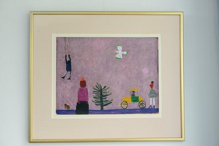 Jan Roëde (1914-2007) - Rije rije met dennenboom, Antiek en Kunst, Kunst | Schilderijen | Modern