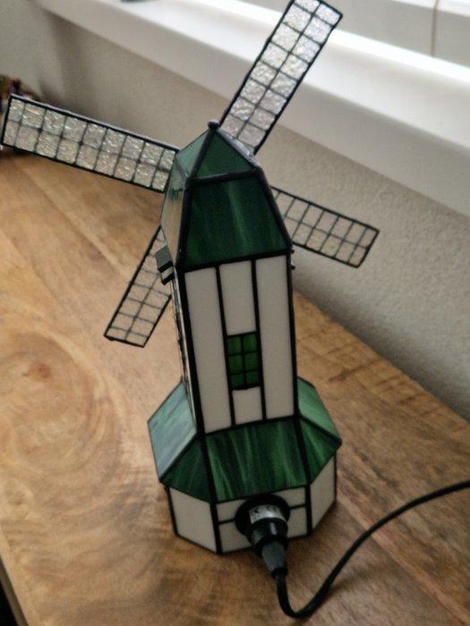 tiffany - Lamp - molen - Glas, Lood - Tiffany molen tafel, Antiek en Kunst, Curiosa en Brocante