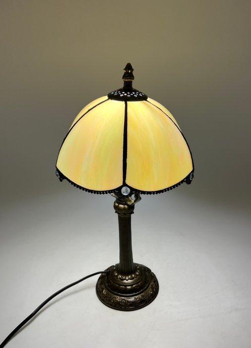 Tafellamp - warm - Glas-in-lood - Tiffany-stijl lamp, Antiek en Kunst, Curiosa en Brocante